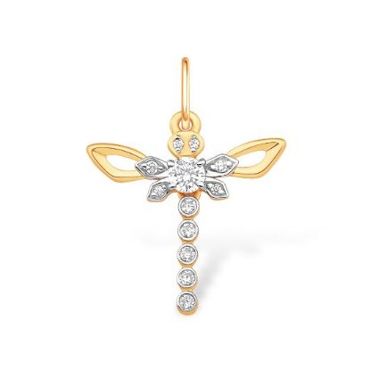 Изображение Золотая подвеска "Стрекоза"
