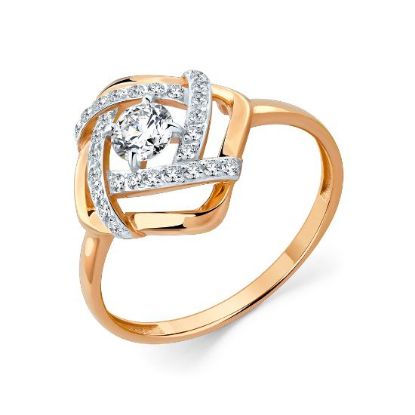 Изображение Золотое кольцо с фианитами