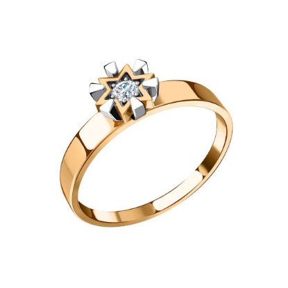 Изображение Золотое кольцо с фианитом