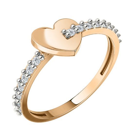 Изображение Золотое кольцо "Сердце"