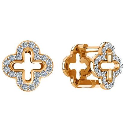 Изображение Золотые серьги 585 пробы