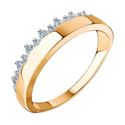 Изображение Золотое кольцо с фианитами