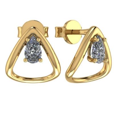 Изображение Золотые серьги-пусеты 585 пробы