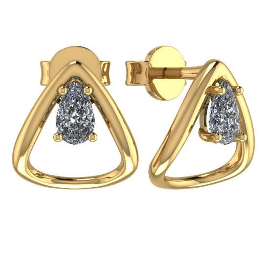 Изображение Золотые серьги-пусеты 585 пробы