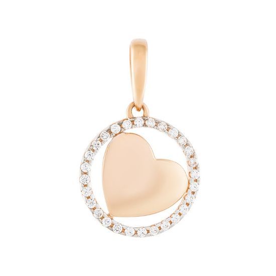 Изображение Золотая подвеска "Сердечко"