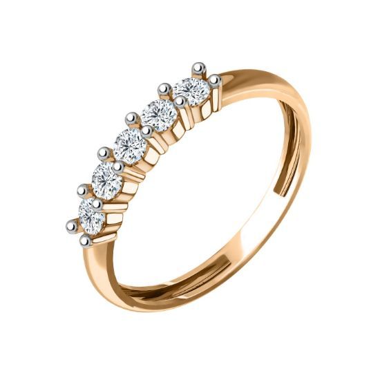 Изображение Золотое кольцо с фианитами