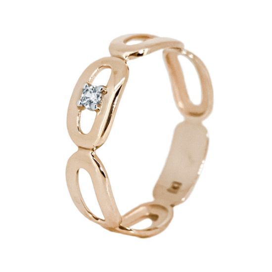 Изображение Золотое кольцо с фианитом