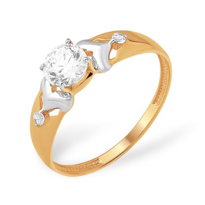 Изображение Золотое кольцо с фианитами