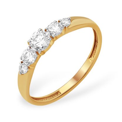 Изображение Золотое кольцо с фианитами