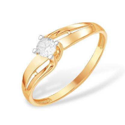 Изображение Золотое кольцо с фианитом