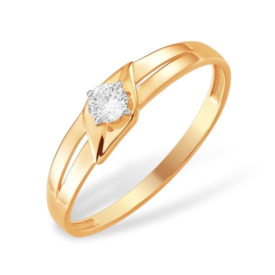 Изображение Золотое кольцо с фианитом