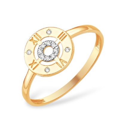 Изображение Золотое кольцо с фианитами