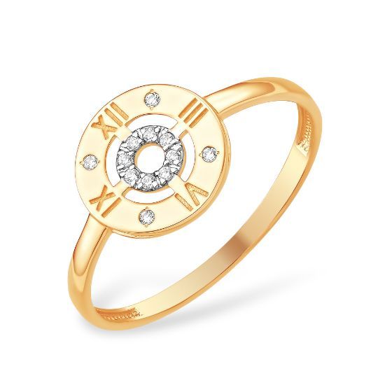 Изображение Золотое кольцо с фианитами