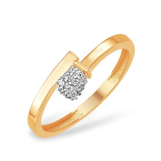 Изображение Золотое кольцо с фианитами