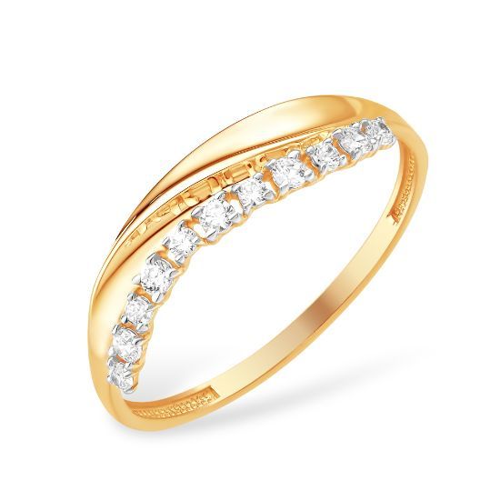 Изображение Золотое кольцо с фианитами