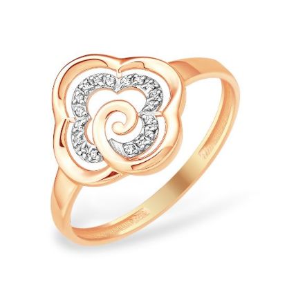 Изображение Золотое кольцо с фианитами