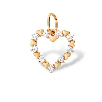 Изображение Золотая подвеска "Сердечко"