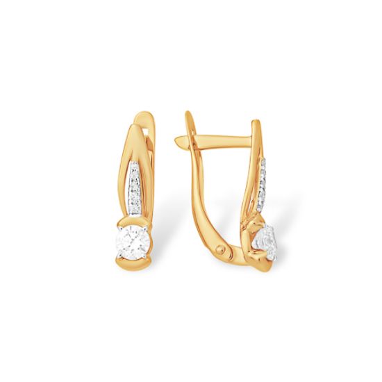 Изображение Золотые серьги 585 пробы