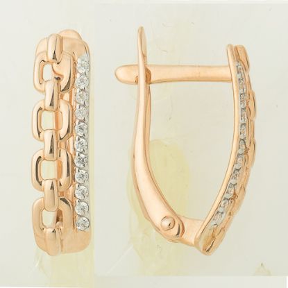 Изображение Золотые серьги 585 пробы