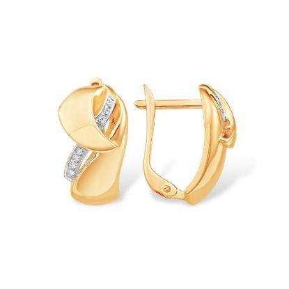 Изображение Золотые серьги 585 пробы