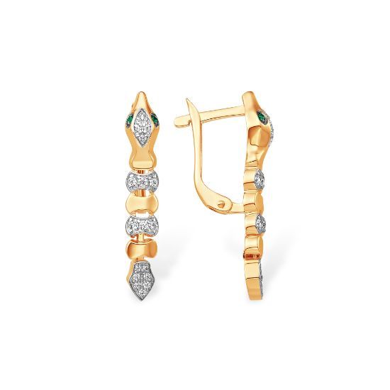 Изображение Золотые серьги 585 пробы