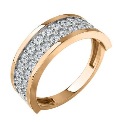 Изображение Золотое кольцо с фианитами