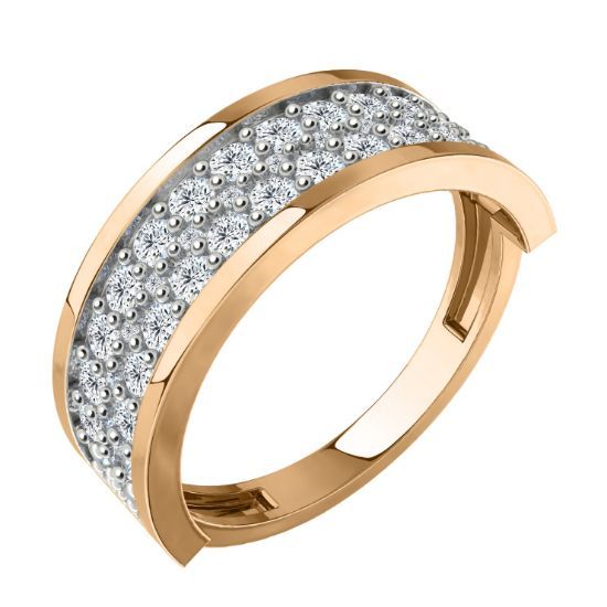 Изображение Золотое кольцо с фианитами