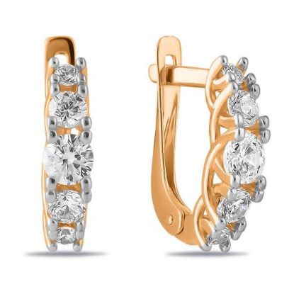 Изображение Золотые серьги 585 пробы