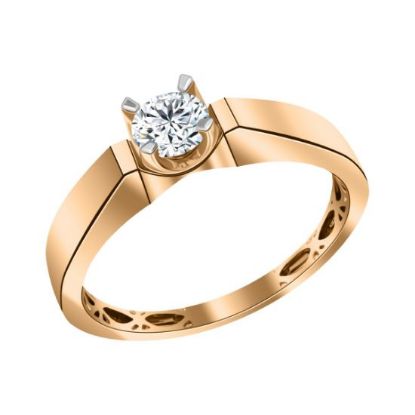 Изображение Золотое кольцо с фианитом