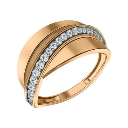 Изображение Золотое кольцо с фианитами