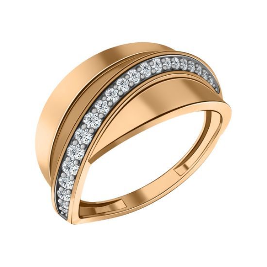 Изображение Золотое кольцо с фианитами