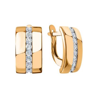 Изображение Золотые серьги 585 пробы