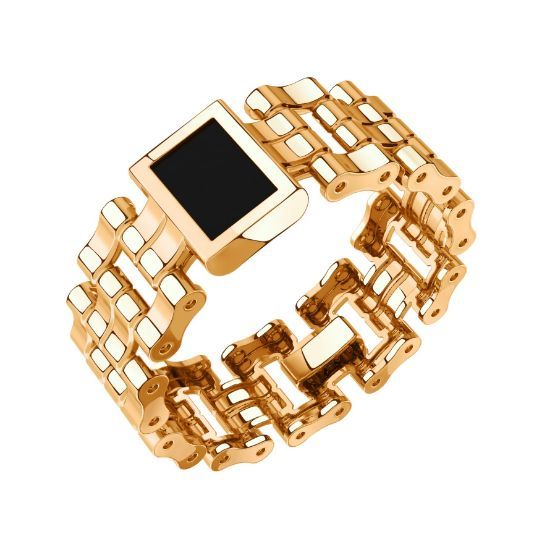 Изображение Золотая мужская печатка с ониксом