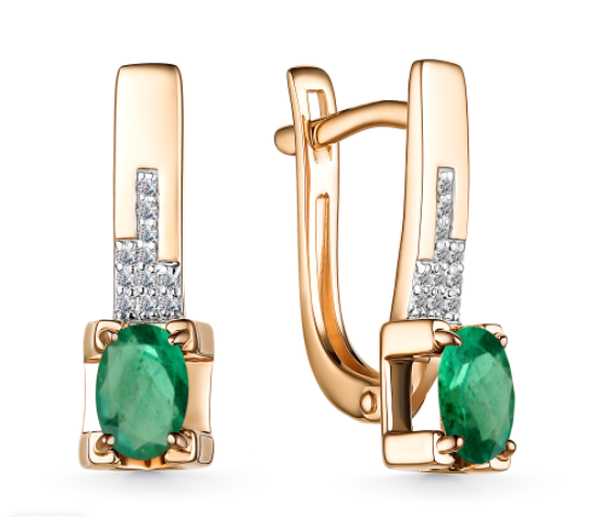 Изображение Золотые серьги с бриллиантами