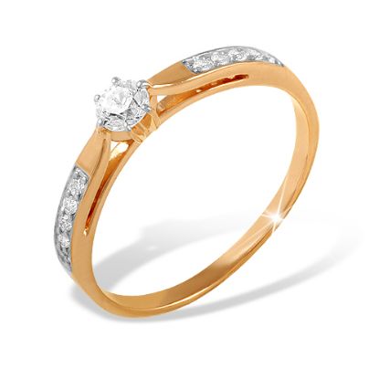Изображение Золотое кольцо с бриллиантами