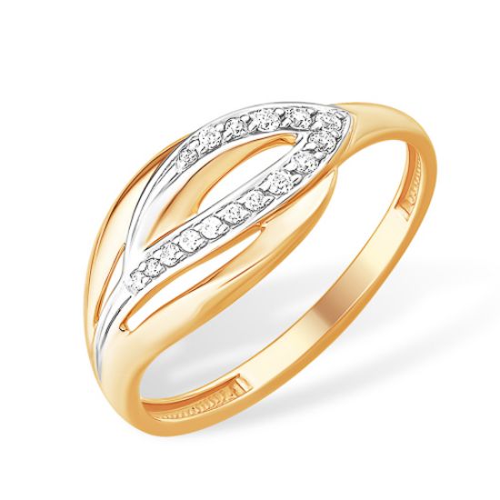 Изображение Золотое кольцо с фианитами