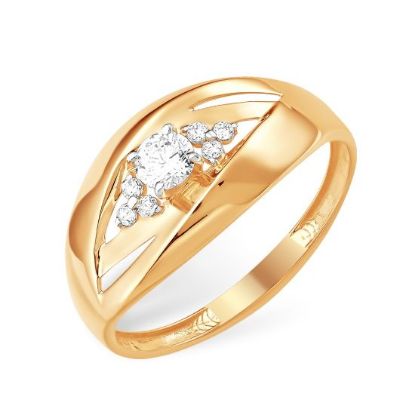 Изображение Золотое кольцо с фианитами