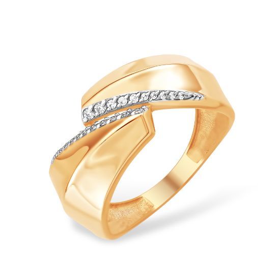 Изображение Золотое кольцо с фианитами