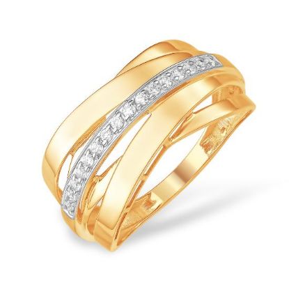 Изображение Золотое кольцо с фианитами