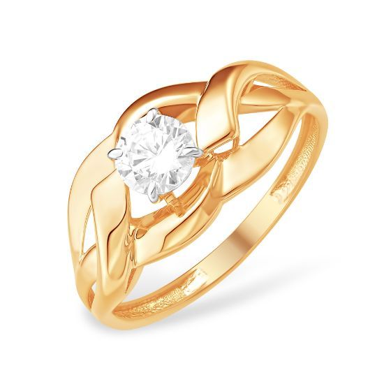 Изображение Золотое кольцо с фианитом