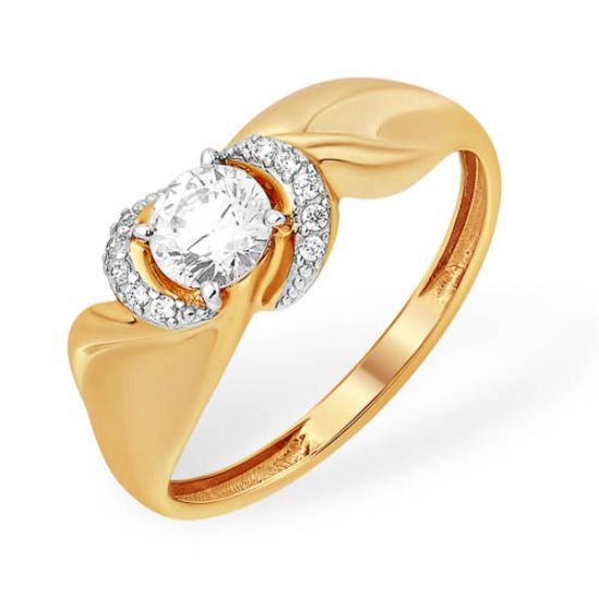 Изображение Золото кольцо с фианитами