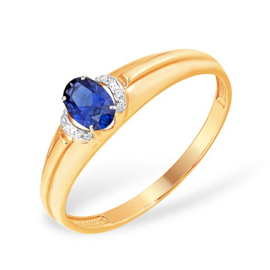 Изображение Золотое кольцо с сапфиром