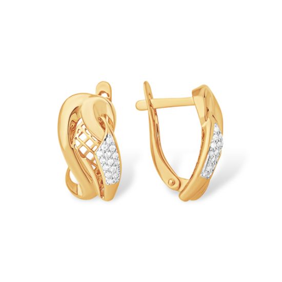 Изображение Золотые серьги 585 пробы