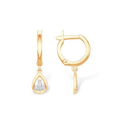 Изображение Золотые серьги 585 пробы