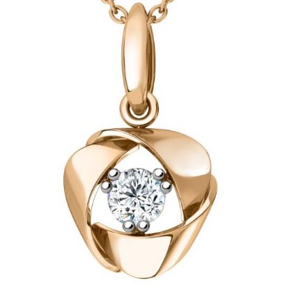 Изображение Золотой подвес с фианитом