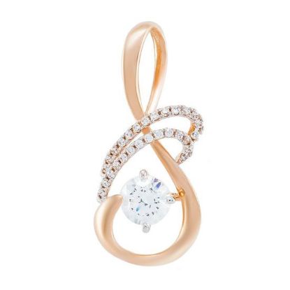 Изображение Золотой подвес с фианитами