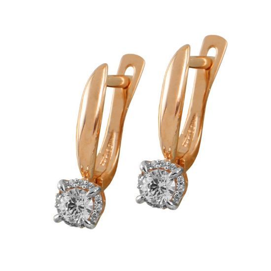 Изображение Золотые серьги 585 пробы