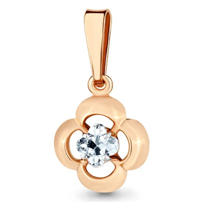 Изображение Золотой подвес с фианитом