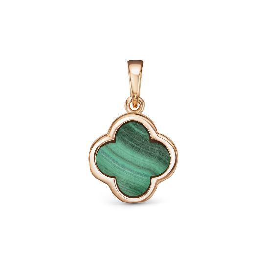 Изображение Золотой подвес с малахитом