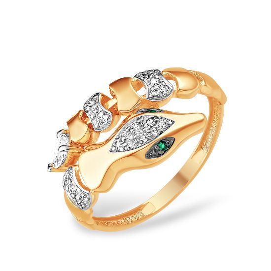 Изображение Золотое кольцо "Змейка"